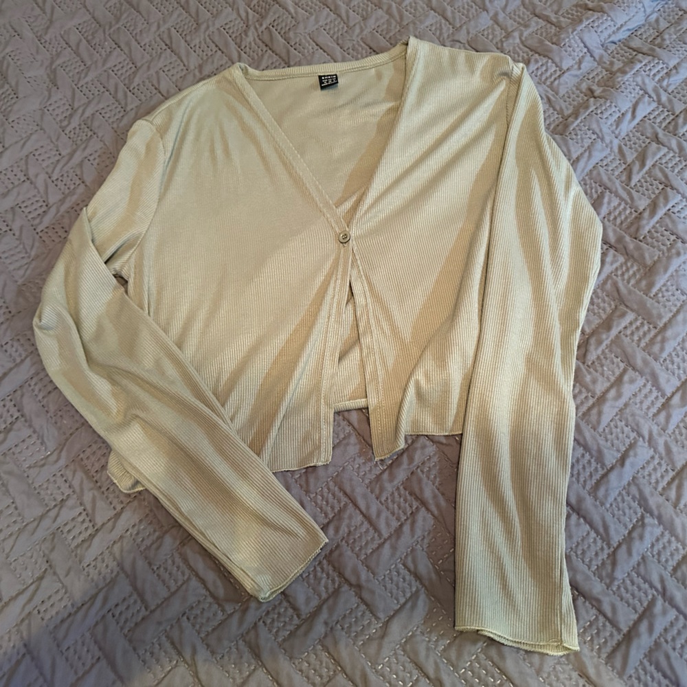 Drawstring knot ruched cami top & leggings set with cardigan - Picture 6 of 6